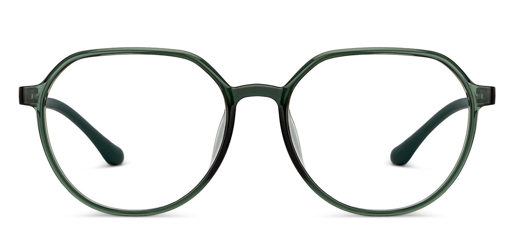 Green Round Full Rim Unisex Eyeglasses by Lenskart Air-200558