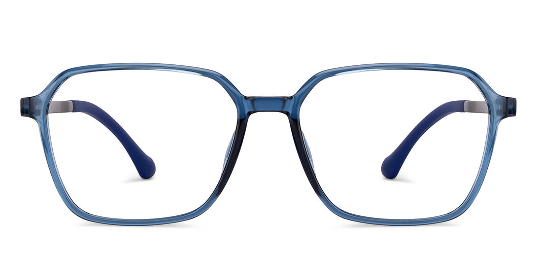 Blue Rectangle Full Rim Unisex Eyeglasses by Lenskart Air-200562