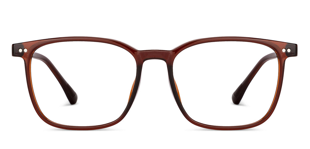 Brown Square Full Rim Unisex Eyeglasses by Lenskart Air-200569