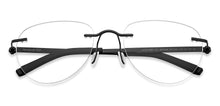 Load image into Gallery viewer, Black Aviator Rimless Unisex Eyeglasses by Lenskart Air-200728