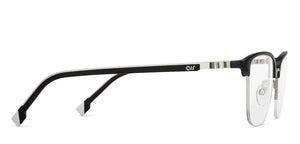 Black Square Half Rim Unisex Eyeglasses by Lenskart Air-200755