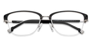 Black Square Half Rim Unisex Eyeglasses by Lenskart Air-200755