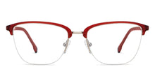 Load image into Gallery viewer, Red Square Half Rim Unisex Eyeglasses by Lenskart Air-200757