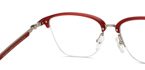 Red Square Half Rim Unisex Eyeglasses by Lenskart Air-200757