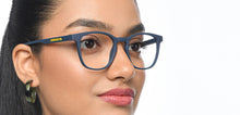 Load image into Gallery viewer, Navy Blue Wayfarer Full Rim Unisex Eyeglasses by Lenskart Hustlr-215821