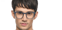 Load image into Gallery viewer, Navy Blue Wayfarer Full Rim Unisex Eyeglasses by Lenskart Hustlr-215821