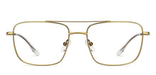 Load image into Gallery viewer, Gold Rectangle Full Rim Unisex Eyeglasses by Lenskart Air-213119