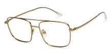 Load image into Gallery viewer, Gold Rectangle Full Rim Unisex Eyeglasses by Lenskart Air-213119