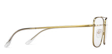 Load image into Gallery viewer, Gold Rectangle Full Rim Unisex Eyeglasses by Lenskart Air-213119