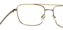 Load image into Gallery viewer, Gold Rectangle Full Rim Unisex Eyeglasses by Lenskart Air-213119