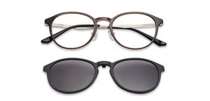 Grey Round Full Rim Unisex Eyeglasses by Lenskart Air-143087