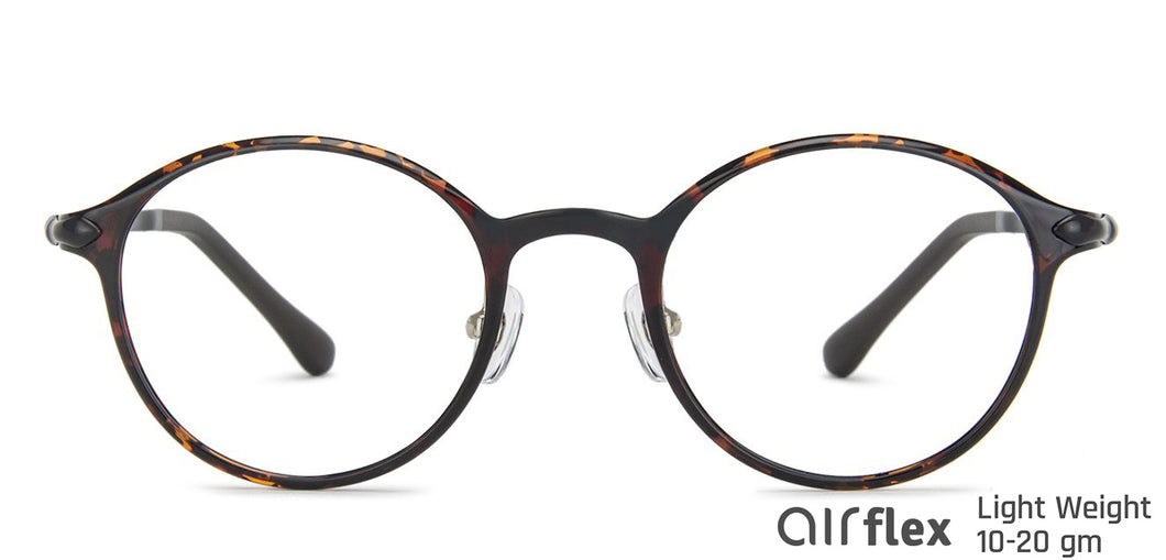 Brown Round Full Rim Unisex Eyeglasses by Lenskart Air Computer Glasses-147796