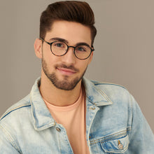 Load image into Gallery viewer, Brown Round Full Rim Unisex Eyeglasses by Lenskart Air-143089