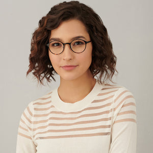 Brown Round Full Rim Unisex Eyeglasses by Lenskart Air-143089