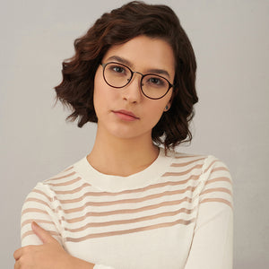Maroon Round Full Rim Unisex Eyeglasses by Lenskart Air LA-143094