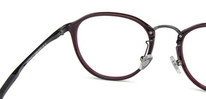 Maroon Round Full Rim Unisex Eyeglasses by Lenskart Air LA-143094