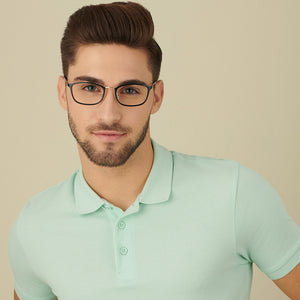 Black Rectangle Full Rim Unisex Eyeglasses by Lenskart Air Computer Glasses-147789