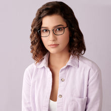 Load image into Gallery viewer, Black Rectangle Full Rim Unisex Eyeglasses by Lenskart Air Computer Glasses-147789