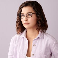 Load image into Gallery viewer, Black Rectangle Full Rim Unisex Eyeglasses by Lenskart Air Computer Glasses-147789
