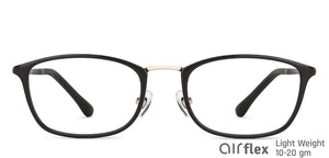 Black Rectangle Full Rim Unisex Eyeglasses by Lenskart Air Computer Glasses-147789