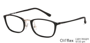 Black Rectangle Full Rim Unisex Eyeglasses by Lenskart Air Computer Glasses-147789