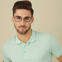 Load image into Gallery viewer, Black Rectangle Full Rim Wide Unisex Eyeglasses by Lenskart Air-143096