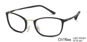 Black Rectangle Full Rim Wide Unisex Eyeglasses by Lenskart Air-143096
