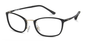 Black Rectangle Full Rim Wide Unisex Eyeglasses by Lenskart Air-143096