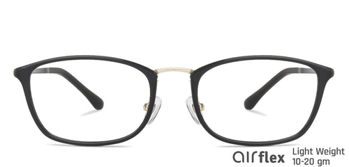 Black Rectangle Full Rim Wide Unisex Eyeglasses by Lenskart Air-143096