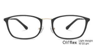 Black Rectangle Full Rim Wide Unisex Eyeglasses by Lenskart Air-143096