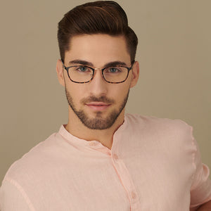 Brown Rectangle Full Rim Unisex Eyeglasses by Lenskart Air-143097