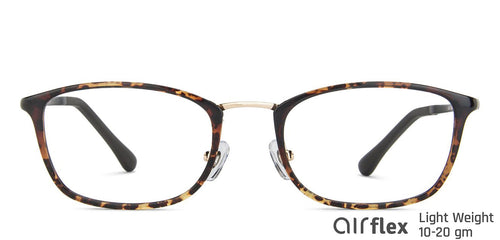 Brown Rectangle Full Rim Unisex Eyeglasses by Lenskart Air-143097