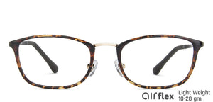 Brown Rectangle Full Rim Unisex Eyeglasses by Lenskart Air-143097