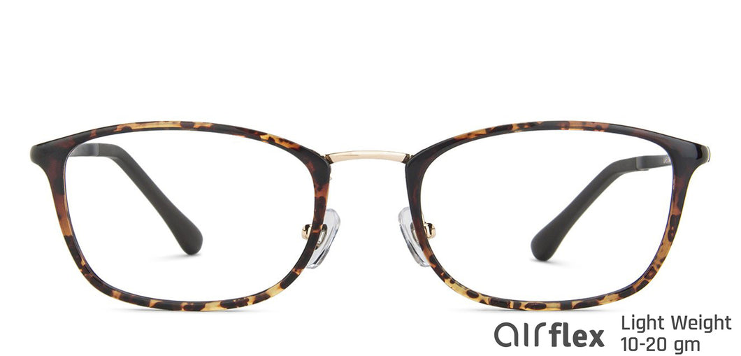 Brown Rectangle Full Rim Unisex Eyeglasses by Lenskart Air-143097