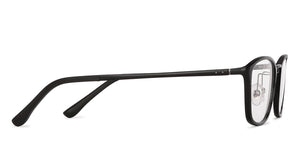 Black Rectangle Full Rim Unisex Eyeglasses by Lenskart Air LA-143099