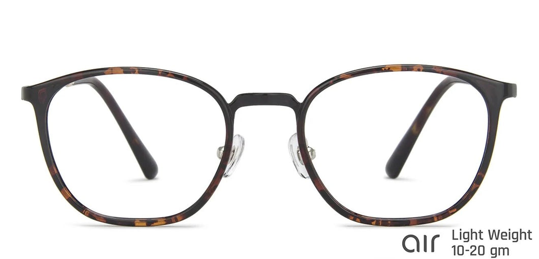 Brown Rectangle Full Rim Unisex Eyeglasses by Lenskart Air LA-143100