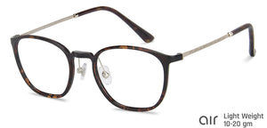 Brown Rectangle Full Rim Unisex Eyeglasses by Lenskart Air LA-143100