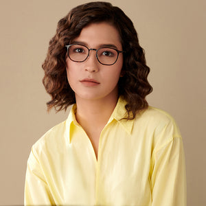 Brown Rectangle Full Rim Unisex Eyeglasses by Lenskart Air LA-143100