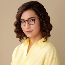 Load image into Gallery viewer, Brown Rectangle Full Rim Unisex Eyeglasses by Lenskart Air LA-143100