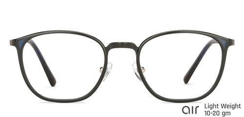 Blue Rectangle Full Rim Narrow Unisex Eyeglasses by Lenskart Air-143101
