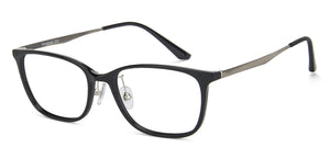 Black Rectangle Full Rim Wide Unisex Eyeglasses by Lenskart Air LA-143104