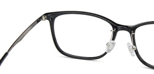 Black Rectangle Full Rim Wide Unisex Eyeglasses by Lenskart Air LA-143104