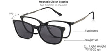 Load image into Gallery viewer, Black Rectangle Full Rim Wide Unisex Eyeglasses by Lenskart Air LA-143104