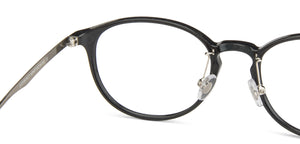 Black Round Full Rim Wide Unisex Eyeglasses by Lenskart Air LA-143107