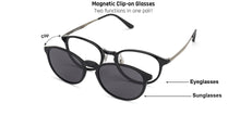 Load image into Gallery viewer, Black Round Full Rim Wide Unisex Eyeglasses by Lenskart Air LA-143107