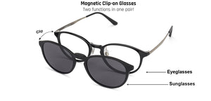 Black Round Full Rim Wide Unisex Eyeglasses by Lenskart Air LA-143107
