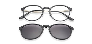 Black Round Full Rim Wide Unisex Eyeglasses by Lenskart Air LA-143107