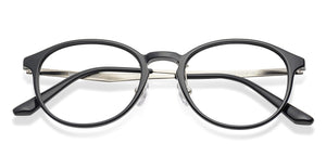 Black Round Full Rim Wide Unisex Eyeglasses by Lenskart Air LA-143107
