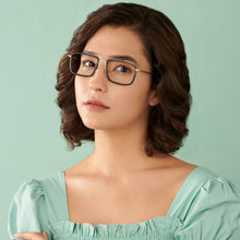Load image into Gallery viewer, Black Rectangle Full Rim Unisex Eyeglasses by Lenskart Air-146273