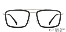 Load image into Gallery viewer, Black Rectangle Full Rim Unisex Eyeglasses by Lenskart Air-146273